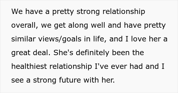 Text describing a strong relationship and future plans Text describing a strong relationship and future plans