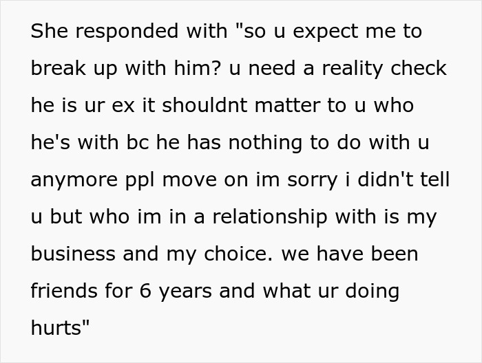 Woman Horrified As "Friend" Dates Her Ex, Loses It As She Gets Harassed For Blocking The "Friend"
