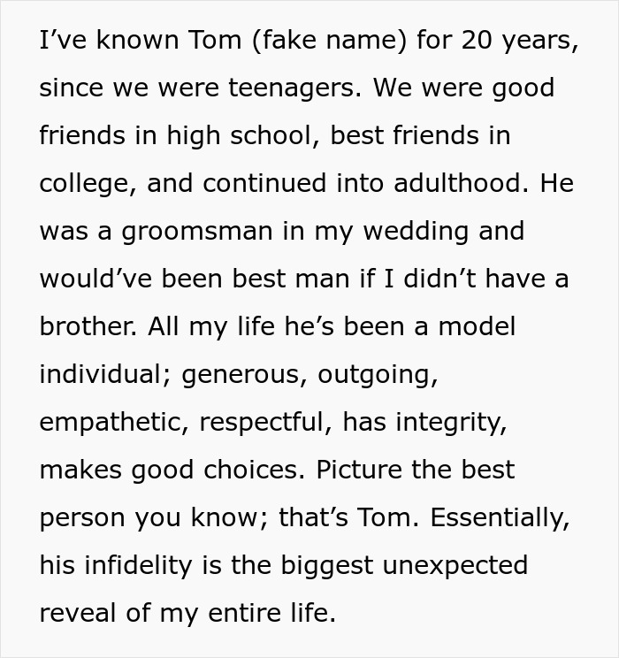Man Idealizes Best Friend Of 20 Years, Finds Out He&rsquo;s Not As Righteous As He Always Thought