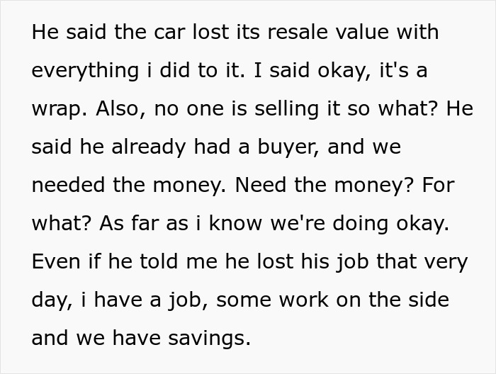 Woman Questions Why Hubby Hates Her New Car So Much, The Answer Comes With A Second Family Attached