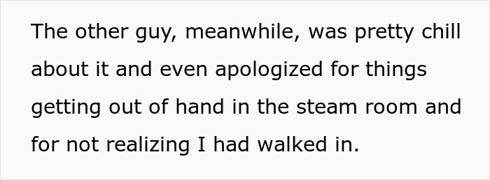 Text describing varied reactions of gym members to outing incident Text describing varied reactions of gym members to outing incident