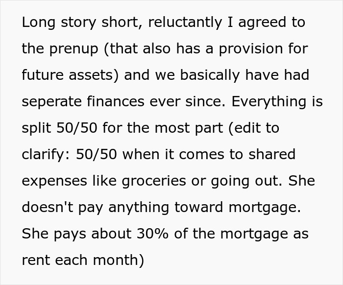Wife Demands Prenup To Protect Her Income, Hubby Offers Her An 8% Interest Loan When She Needs Help