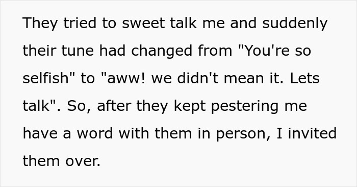 Text showing parents changing tone to sweet talk to discuss money issues Text showing parents changing tone to sweet talk to discuss money issues