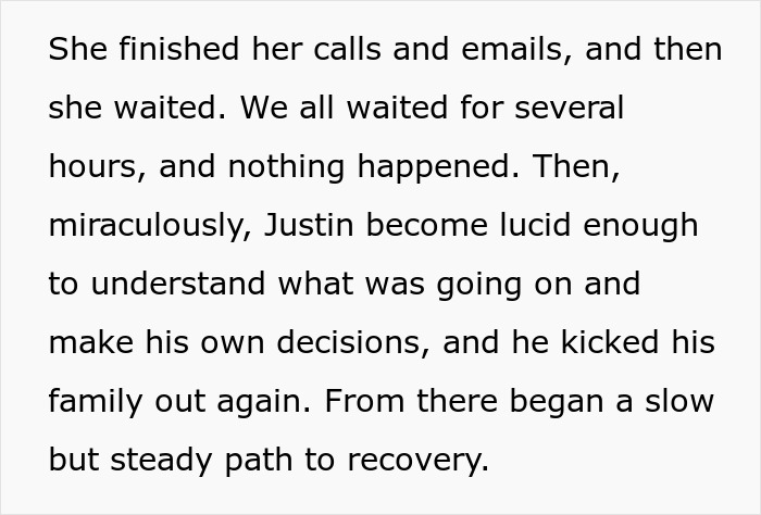 Text about recovery and family conflict in an extremely restrictive religious community