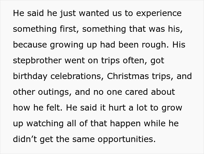 Son Wants To Feel Special By Going On First Vacation With Dad, Refuses To Go If Stepbro Is Going
