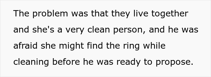 Text explaining ring hiding due to a clean partner Text explaining ring hiding due to a clean partner
