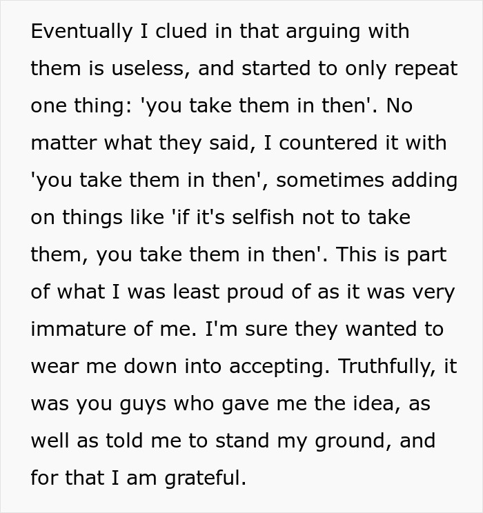 Text about standing ground and refusing to accept family pressure Text about standing ground and refusing to accept family pressure