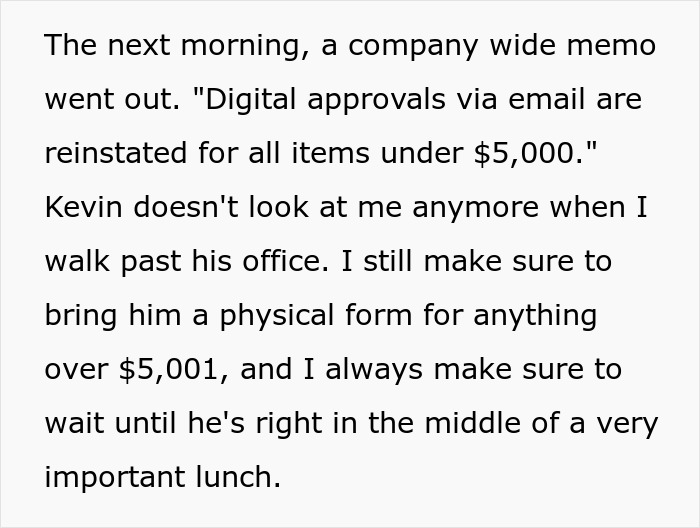 Controlling Boss Changes Policies And Wants Signatures For Everything, Regrets It After Workers Obey Controlling Boss Changes Policies And Wants Signatures For Everything, Regrets It After Workers Obey