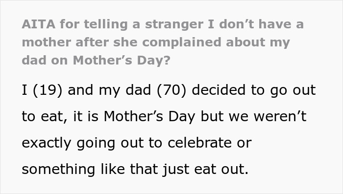 Karen Shames Dad For Celebrating Mother’s Day, Leaves Furious As His 19YO Daughter Defends Him Karen Shames Dad For Celebrating Mother’s Day, Leaves Furious As His 19YO Daughter Defends Him