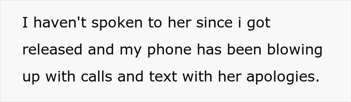 Text: "I haven't spoken to her since I got released and my phone has been blowing up with calls and text with her apologies," showing calls for a Postpartum Wife after the attack.