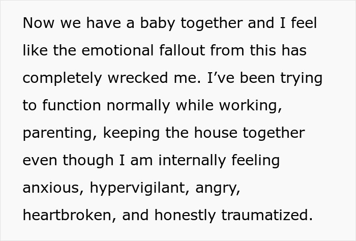 Mistress Exposes Guy's 2.5-Year-Long Affair, Postpartum Wife Severely Traumatized By The Truth