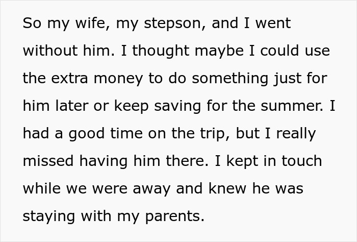 Son Wants To Feel Special By Going On First Vacation With Dad, Refuses To Go If Stepbro Is Going