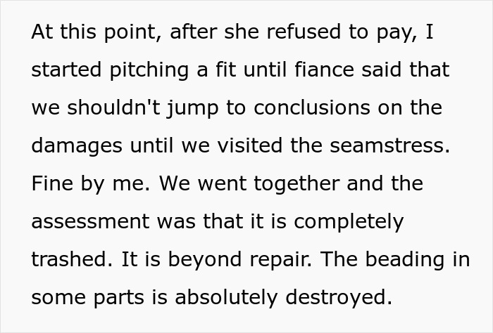 Bride Aghast As MIL Ruins Her $11K Wedding Dress, Loses It When Groom Says She’s “Overreacting” Bride Aghast As MIL Ruins Her $11K Wedding Dress, Loses It When Groom Says She’s “Overreacting”