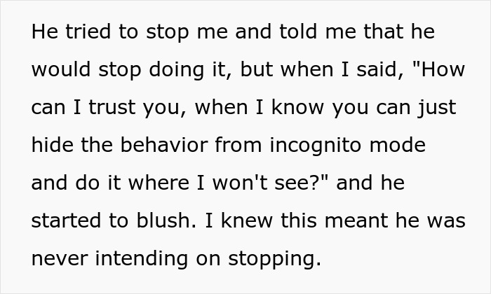 Cyberbullying confession revealing refusal to stop body-shaming behavior