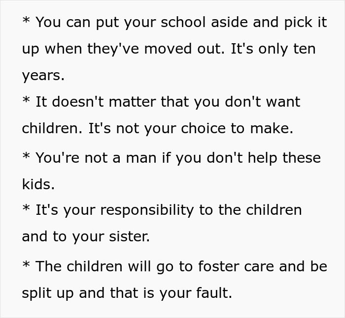List of family arguments about responsibility and children List of family arguments about responsibility and children