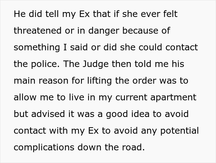Ex-Wife Enforces Old Restraining Order After Moving Into Guy's Building, Puts His Home At Risk