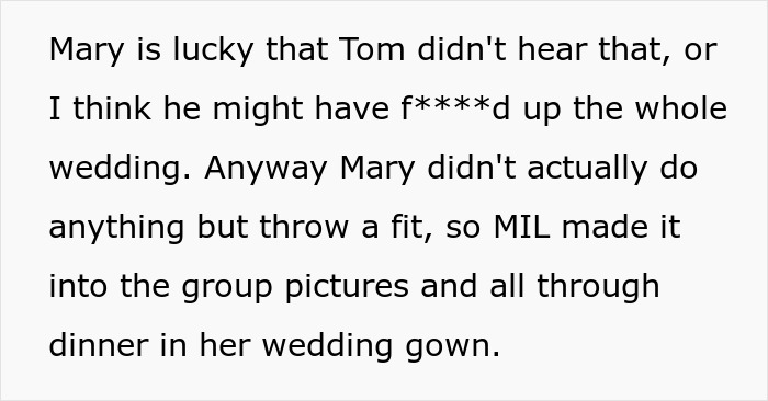 MIL Throws A Pity Party Over Not Wearing Green For Son's Wedding, Plans To Switch Dresses Anyway MIL Throws A Pity Party Over Not Wearing Green For Son's Wedding, Plans To Switch Dresses Anyway