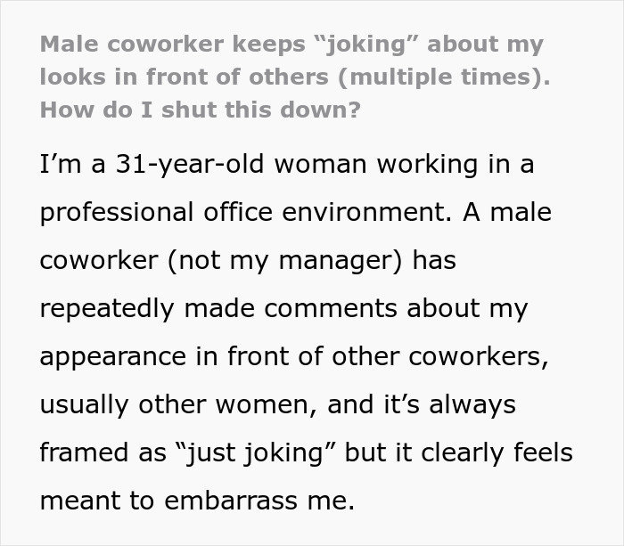 Woman Considers Male Colleague To Be Nice To Her, Then Realizes He Is Always Calling Her Ugly