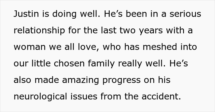 Text about Justin's progress and relationships within religious community