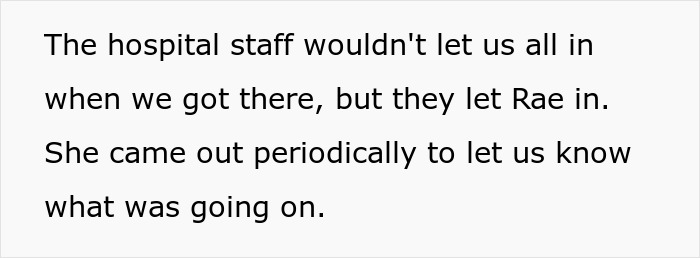 Text about hospital staff limiting access in insular community case