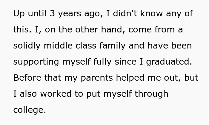 Text excerpt about middle class girlfriend supporting herself fully after college Text excerpt about middle class girlfriend supporting herself fully after college