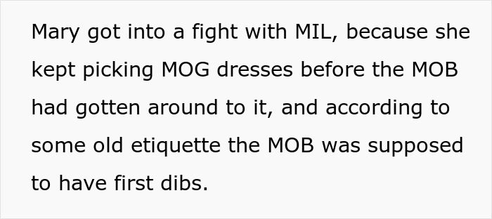 MIL Throws A Pity Party Over Not Wearing Green For Son's Wedding, Plans To Switch Dresses Anyway MIL Throws A Pity Party Over Not Wearing Green For Son's Wedding, Plans To Switch Dresses Anyway
