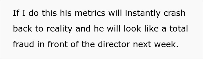 Text about deleting script causing metrics crash and exposing fraud