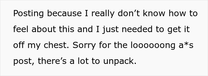 Text expressing uncertainty and need to share feelings after breakup
