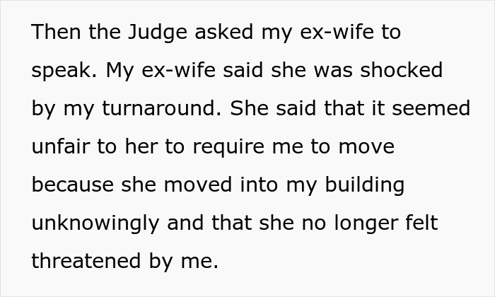 Ex-Wife Enforces Old Restraining Order After Moving Into Guy's Building, Puts His Home At Risk