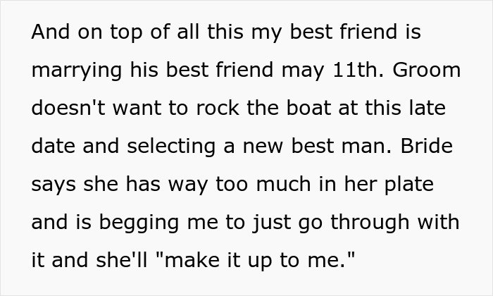 MOH's Cheater Ex Is Best Man At Friend's Wedding, She's Frantic As She Can't Even Look At Him MOH's Cheater Ex Is Best Man At Friend's Wedding, She's Frantic As She Can't Even Look At Him