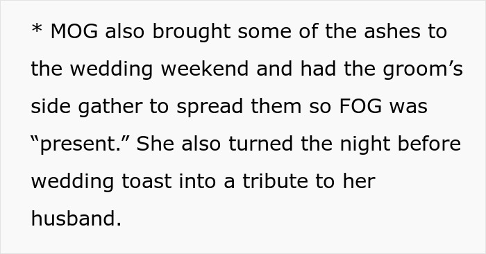 Mother of groom spreading ashes as tribute during wedding