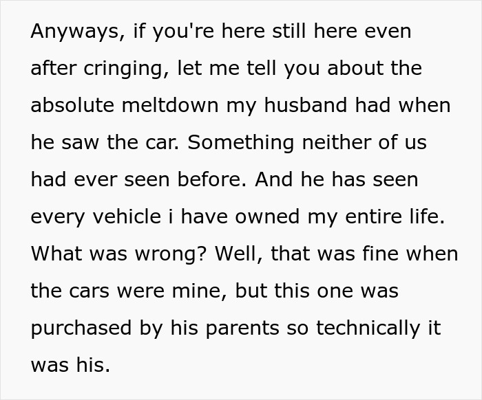 Woman Questions Why Hubby Hates Her New Car So Much, The Answer Comes With A Second Family Attached