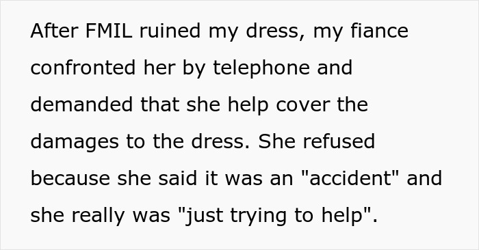 Bride Aghast As MIL Ruins Her $11K Wedding Dress, Loses It When Groom Says She’s “Overreacting” Bride Aghast As MIL Ruins Her $11K Wedding Dress, Loses It When Groom Says She’s “Overreacting”