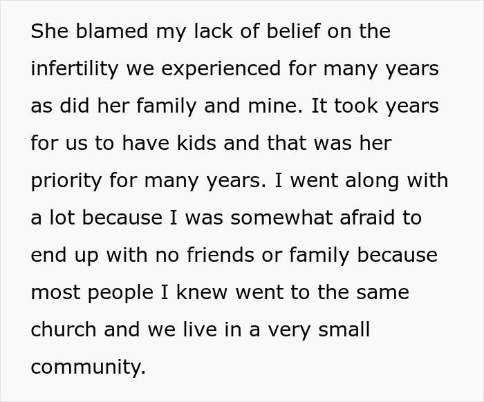 Text about infertility blamed on disbelief affecting marriage stability
