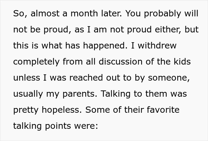 Text about withdrawing from discussion due to family issues with relatives Text about withdrawing from discussion due to family issues with relatives