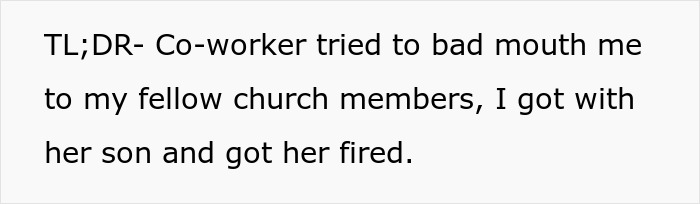 Guy Sick Of Religious Coworker Spreading Gossip About Him Takes Epic Revenge By Dating Her Son Guy Sick Of Religious Coworker Spreading Gossip About Him Takes Epic Revenge By Dating Her Son