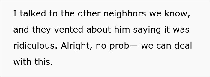 Neighbors discuss nightmare neighbor's behavior and agree to handle it