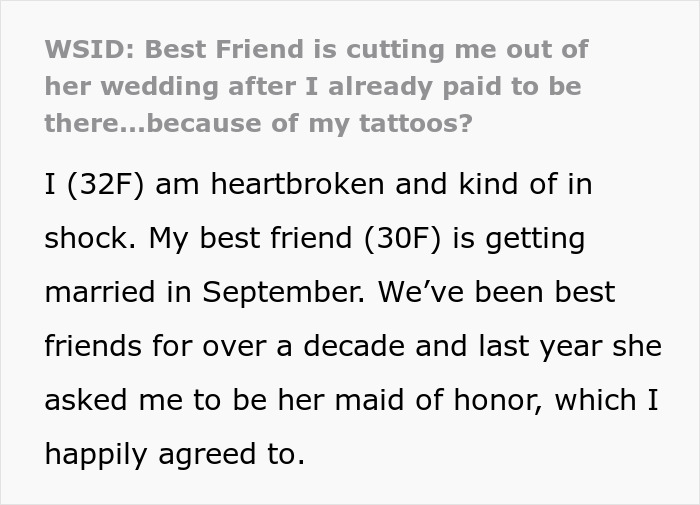 Maid Of Honor Gets Her Title Taken Away Because Her Tattoos Aren’t Suitable For Church Anymore Maid Of Honor Gets Her Title Taken Away Because Her Tattoos Aren’t Suitable For Church Anymore