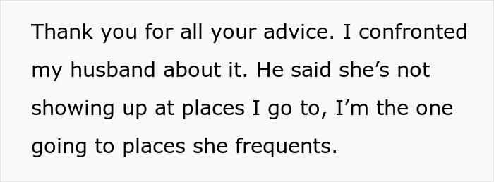Message about confronting cheating husband who defends mistress appearing everywhere
