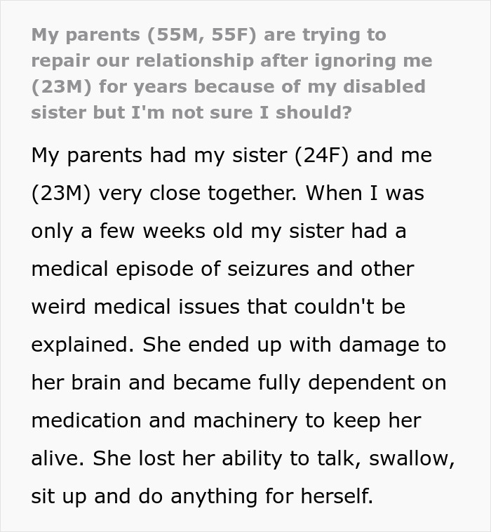 Guy Grows Up Invisible Next To Disabled Sis, Neglectful Parents Shocked He Walks Away For Good Guy Grows Up Invisible Next To Disabled Sis, Neglectful Parents Shocked He Walks Away For Good