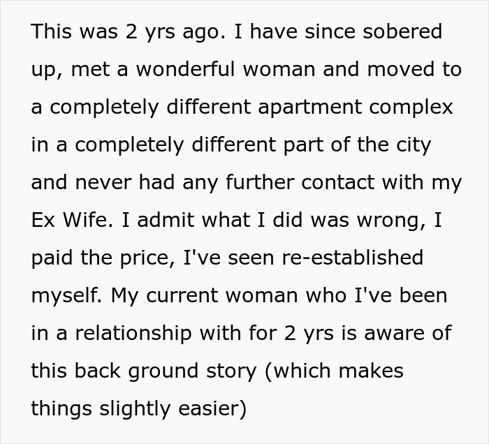 Ex-Wife Enforces Old Restraining Order After Moving Into Guy's Building, Puts His Home At Risk