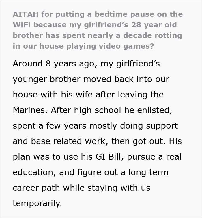 Guy Gives GF An Ultimatum After Getting Fed Up With Her Freeloading Brother Who Refuses To Be An Actual Adult
