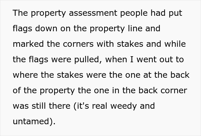 Text about property assessment flags and property line marking