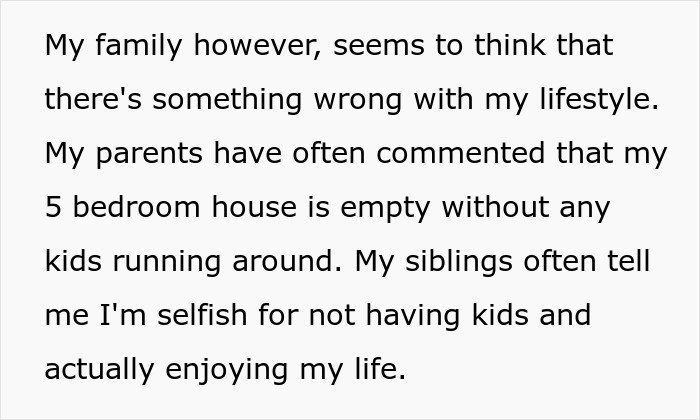 Parents demand rich daughter's money over her lifestyle choice of never having kids Parents demand rich daughter's money over her lifestyle choice of never having kids