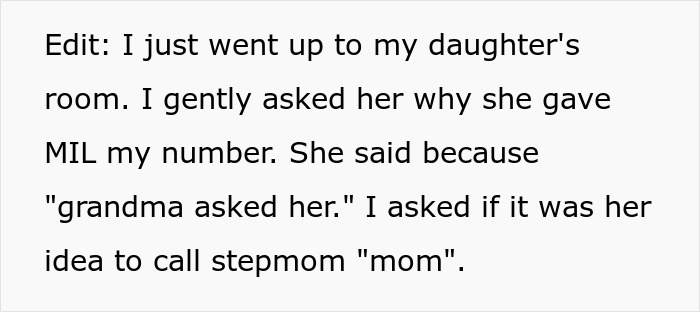 Woman Says 16YO Can Call Stepmom 'Mom' Even If She's Not OK With It, Ex-MIL Goes Ballistic On Her Woman Says 16YO Can Call Stepmom 'Mom' Even If She's Not OK With It, Ex-MIL Goes Ballistic On Her