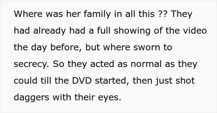 Family acts normal but shows tension during wedding DVD secrecy Family acts normal but shows tension during wedding DVD secrecy