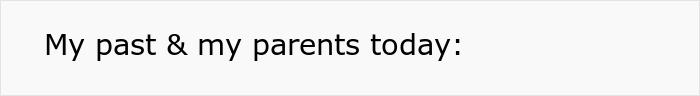 Text overlay: "My past & my parents today:", highlighting the discussion on manipulative parents.