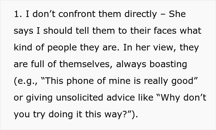Text snippet: fiancee wants him to cut off his manipulative parents. It details how the fianc&eacute;e describes the parents' behavior.