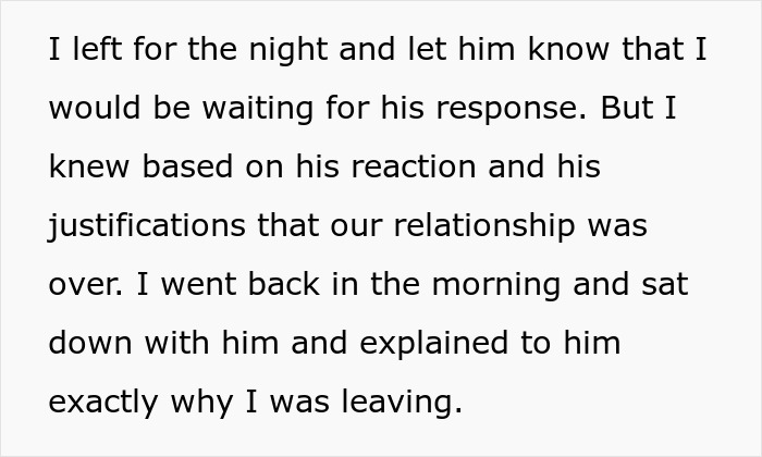 Text about ending relationship due to cyberbullying disagreements