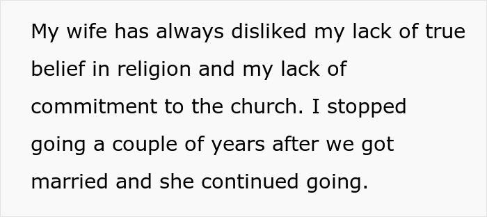 Text about lack of religious commitment causing conflict in marriage